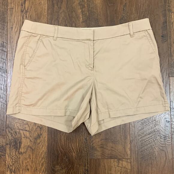 J Crew Factory Cotton Chino Tan Shorts - Picture 1 of 6